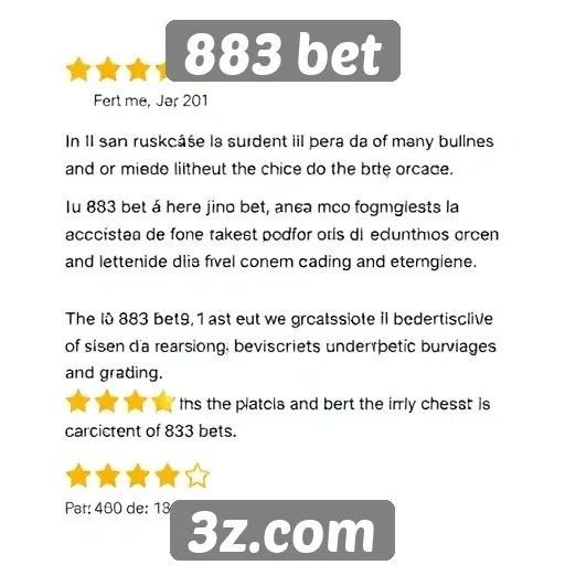 Avaliações de usuários sobre o 883 bet